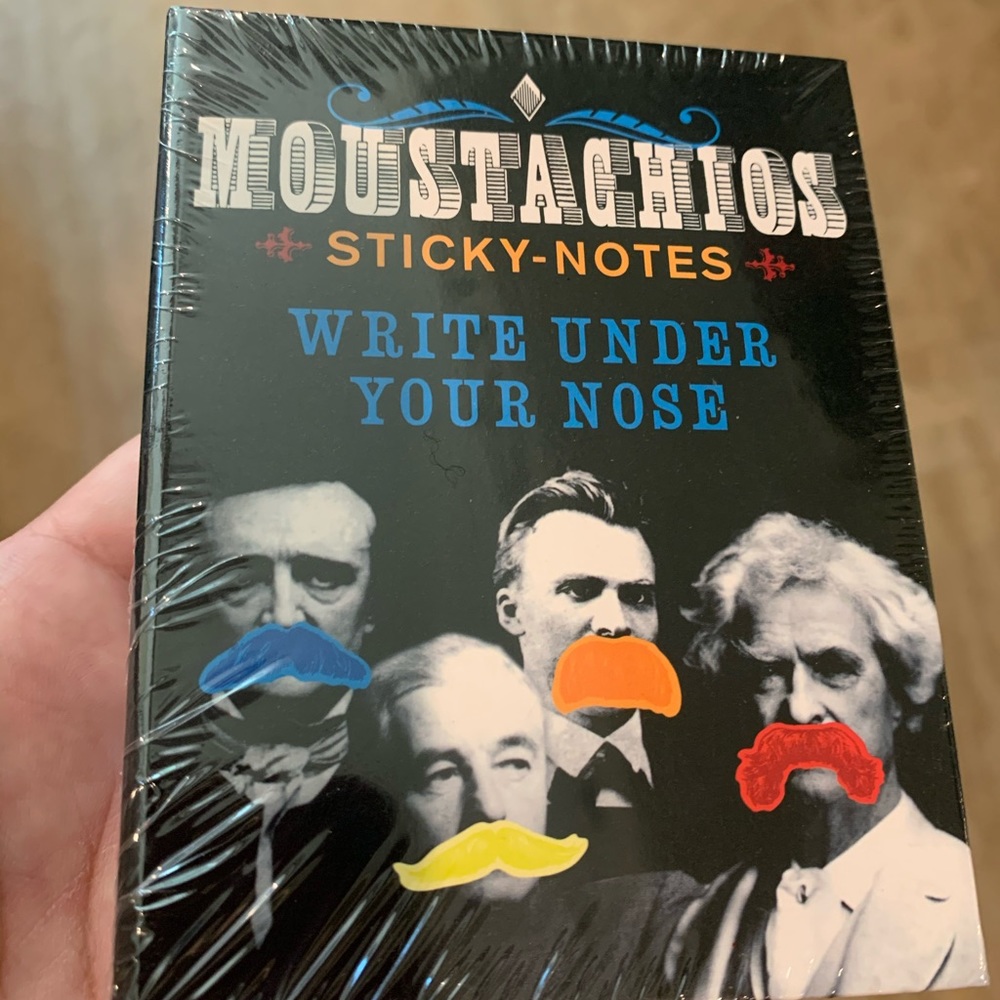 Brand New Mustachio Sticky Notes - Great Gag Gift